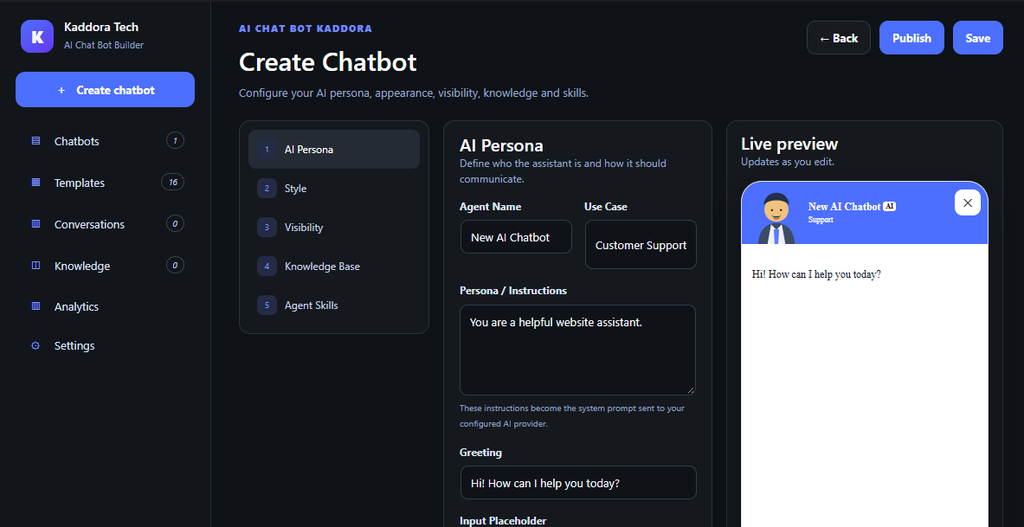 Create chatbot