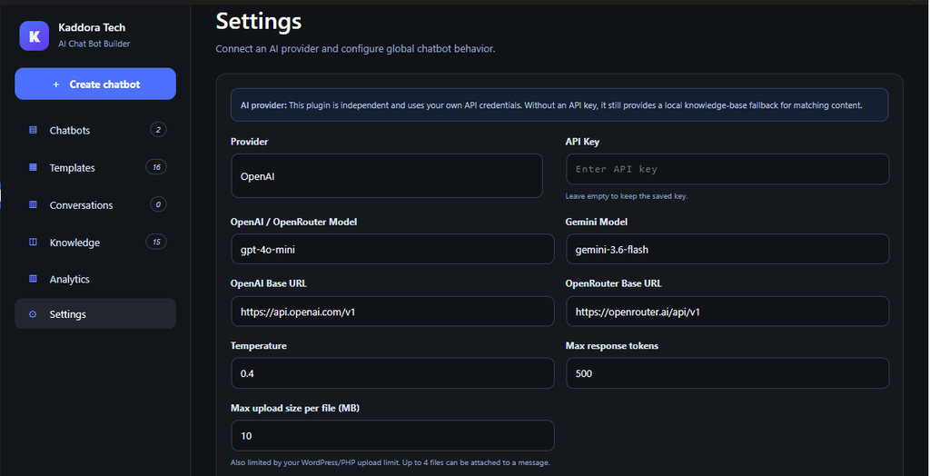 Settings